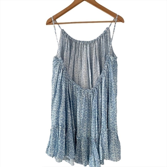 Paloma Blue Faye Gathered Printed Twill Mini Dress - Picture 7 of 11